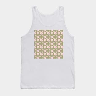 Peonies Flower Pattern Tank Top